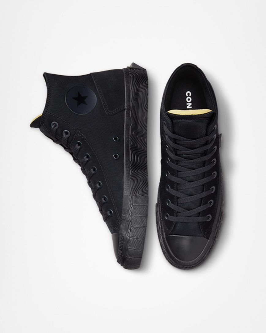 Tenisky Vysoke Converse Chuck Taylor Alt Star Wavy Panske Čierne Tmavo Siva Čierne | SK 5EKMC6